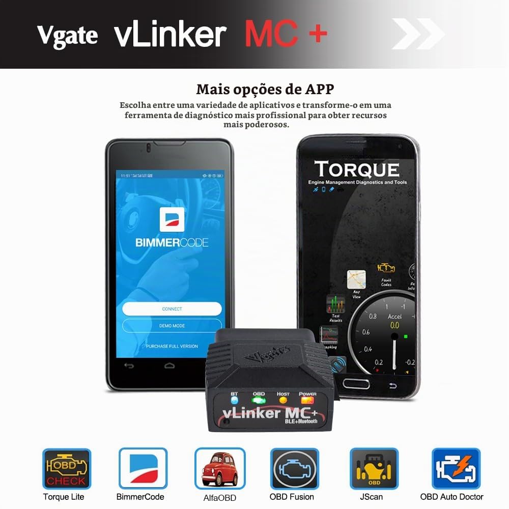 メンテナンス Vgate vLinker MC+ OBD2 Bluetooth Vgate Ferramenta de diagnóstico de carro vLinker MC+ Bluetooth